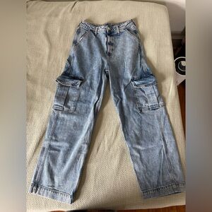 Wild Fable Light Blue Relaxed Cargo Jeans